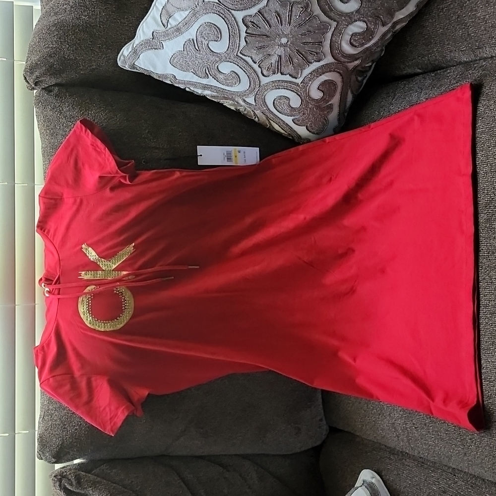 CALVIN KLEIN hooded dress